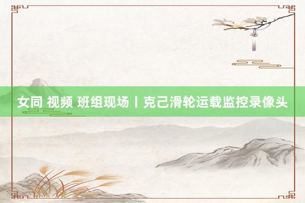 女同 视频 班组现场丨克己滑轮运载监控录像头