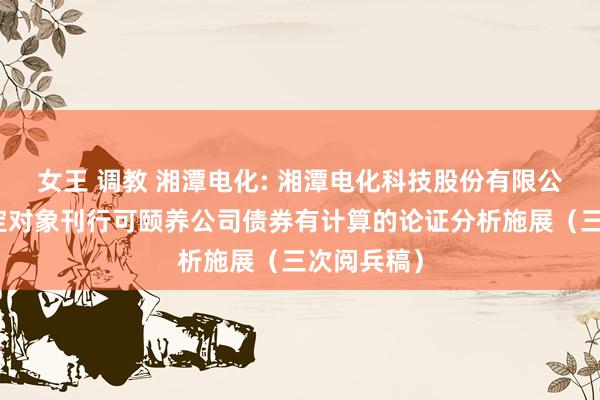 女王 调教 湘潭电化: 湘潭电化科技股份有限公司向不特定对象刊行可颐养公司债券有计算的论证分析施展(三次阅兵稿)