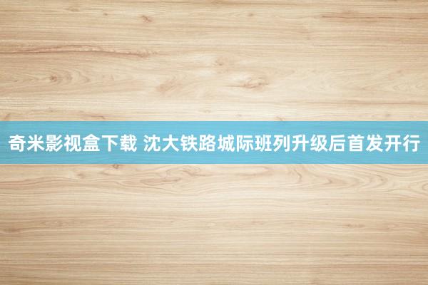 奇米影视盒下载 沈大铁路城际班列升级后首发开行