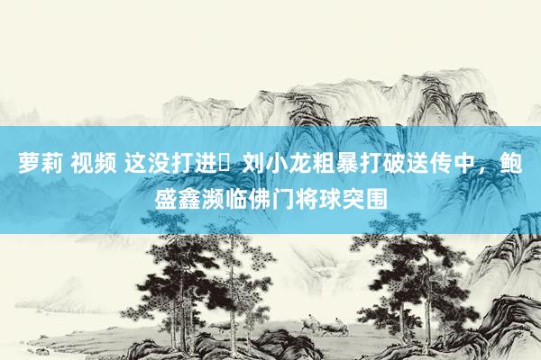 萝莉 视频 这没打进⁉刘小龙粗暴打破送传中，鲍盛鑫濒临佛门将球突围