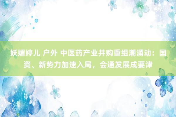 妖媚婷儿 户外 中医药产业并购重组潮涌动：国资、新势力加速入局，会通发展成要津