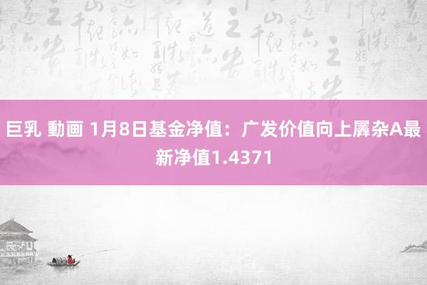 巨乳 動画 1月8日基金净值：广发价值向上羼杂A最新净值1.4371