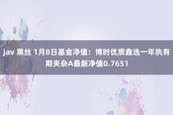 jav 黑丝 1月8日基金净值：博时优质鑫选一年执有期夹杂A最新净值0.7651