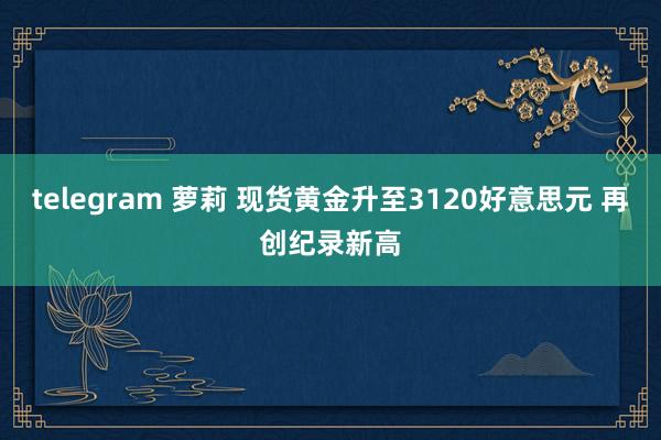 telegram 萝莉 现货黄金升至3120好意思元 再创纪录新高