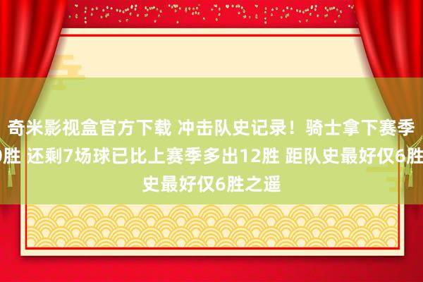 奇米影视盒官方下载 冲击队史记录！骑士拿下赛季第60胜 还剩7场球已比上赛季多出12胜 距队史最好仅6胜之遥