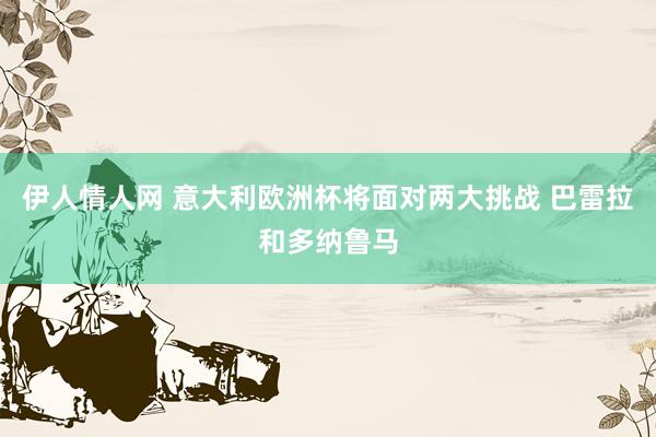伊人情人网 意大利欧洲杯将面对两大挑战 巴雷拉和多纳鲁马