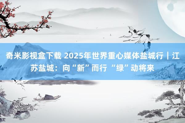 奇米影视盒下载 2025年世界重心媒体盐城行｜江苏盐城：向“新”而行 “绿”动将来